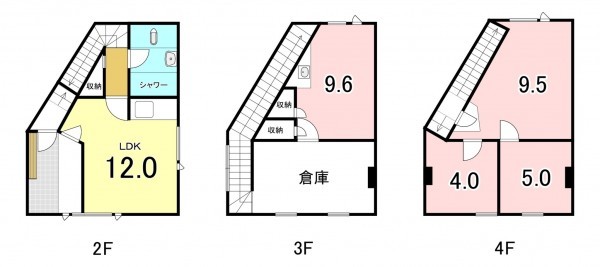 甲府市国母、中古一戸建ての間取り画像です
