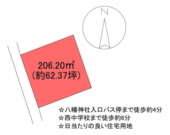 甲府市飯田、土地の間取り画像です