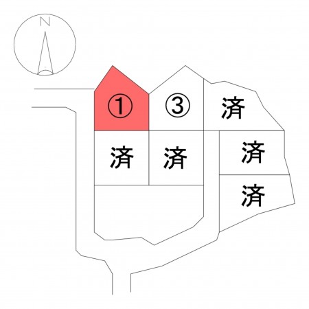 甲府市羽黒町、土地の間取り画像です