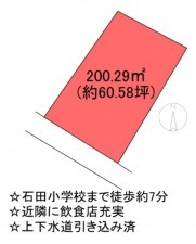 甲府市上石田、土地の間取り画像です