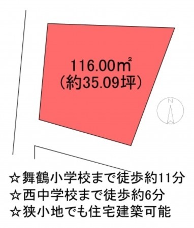 甲府市飯田、土地の間取り画像です