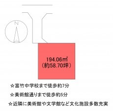 甲府市貢川、土地の間取り画像です