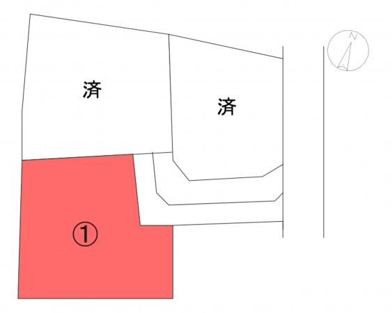 甲府市上今井町、土地の間取り画像です