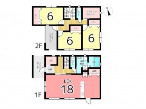 姫路市白浜町、中古一戸建ての間取り画像です
