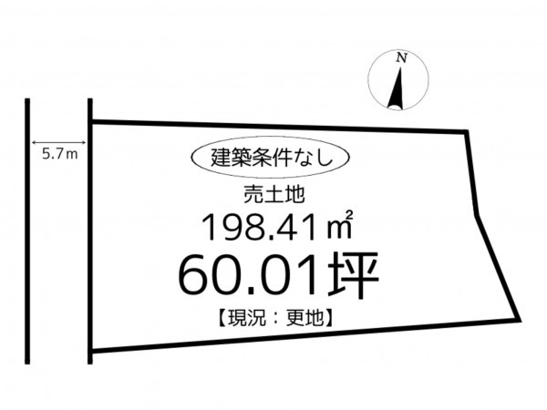 姫路市辻井、土地の間取り画像です