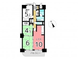 姫路市東今宿、収益/事業用物件/マンションの間取り画像です