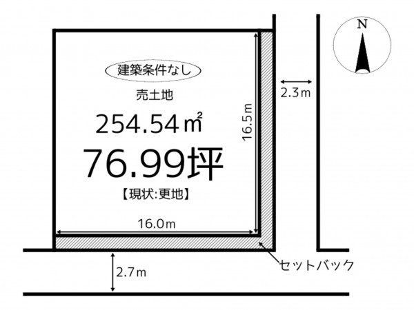 揖保郡太子町福地、土地の間取り画像です