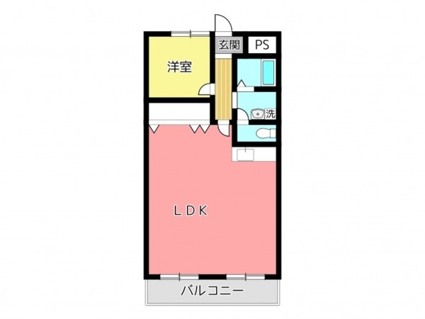 姫路市車崎、マンションの間取り画像です