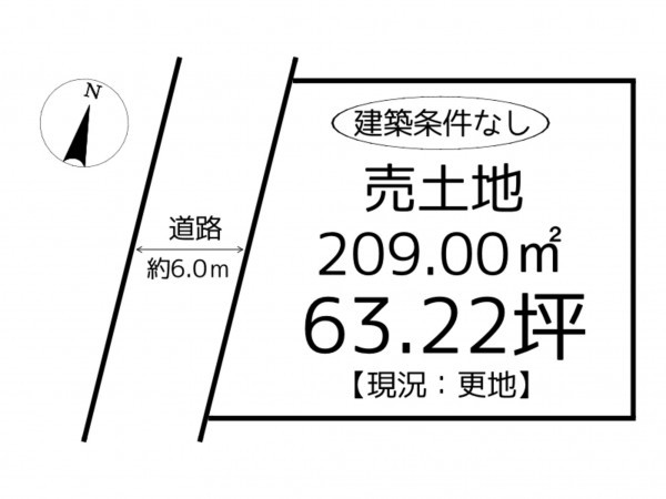 宍粟市一宮町安積、土地の間取り画像です