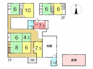 たつの市新宮町曽我井、中古一戸建ての間取り画像です