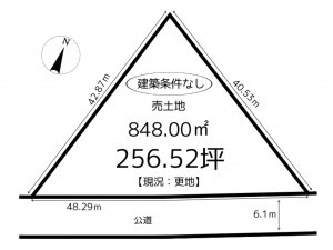姫路市上手野、土地の間取り画像です