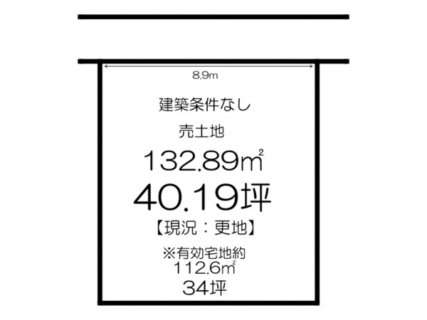 姫路市辻井、土地の間取り画像です