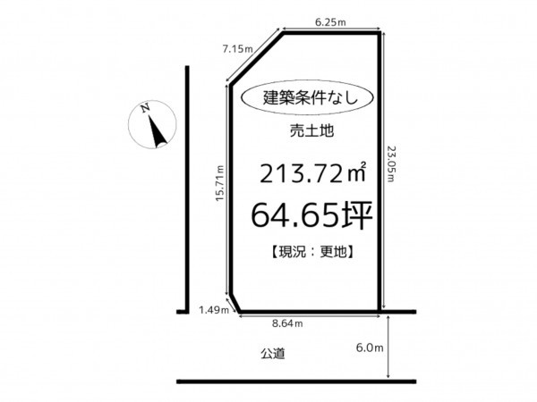 姫路市坊主町、土地の間取り画像です