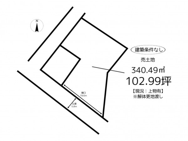 姫路市梅ケ谷町、土地の間取り画像です
