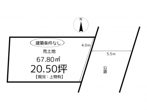 姫路市八代本町、土地の間取り画像です