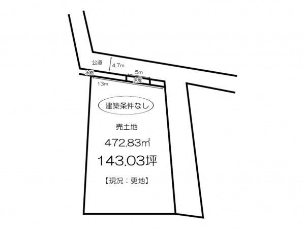 姫路市花田町、土地の間取り画像です
