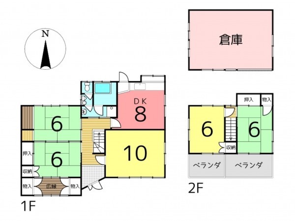 相生市佐方、中古一戸建ての間取り画像です