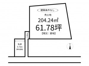 揖保郡太子町馬場、土地の間取り画像です