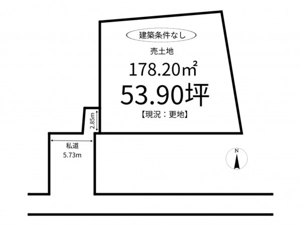 揖保郡太子町馬場、土地の間取り画像です