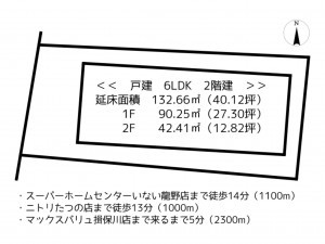 たつの市揖保町今市、中古一戸建ての間取り画像です