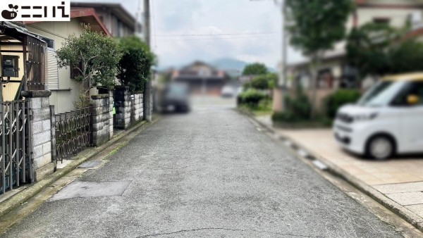 たつの市揖保川町新在家、土地の前面道路を含む現地写真画像です