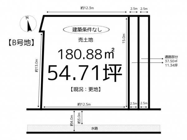 たつの市龍野町堂本、土地の間取り画像です