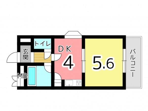 姫路市飾磨区清水、収益/事業用物件/マンションの間取り画像です