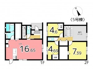 姫路市継、新築一戸建ての間取り画像です