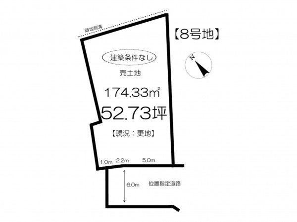 姫路市新在家、土地の間取り画像です