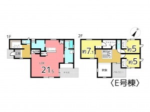 姫路市網干区田井、新築一戸建ての間取り画像です