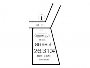 姫路市飾磨区構、土地の間取り画像です