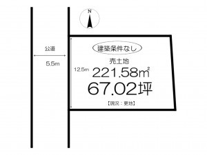 姫路市井ノ口、土地の間取り画像です