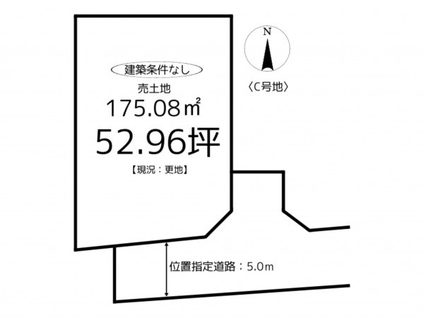 揖保郡太子町馬場、土地の間取り画像です