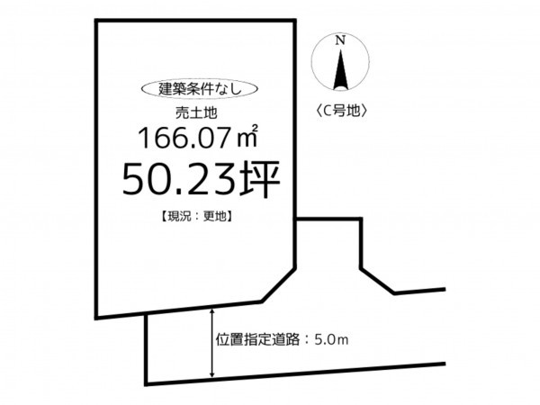 揖保郡太子町馬場、土地の間取り画像です