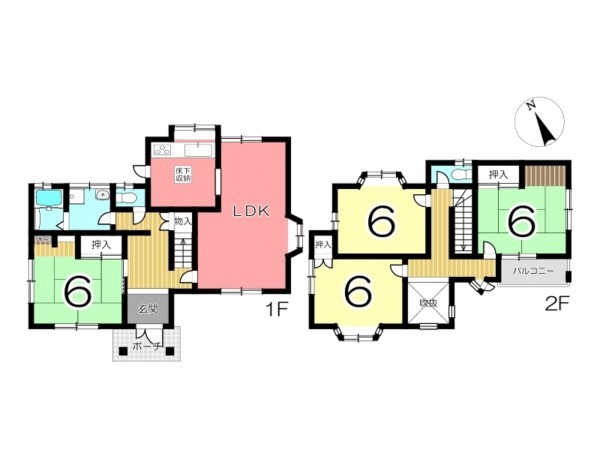 姫路市御立中、中古一戸建ての間取り画像です