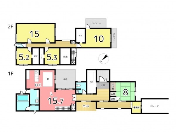 姫路市玉手、中古一戸建ての間取り画像です