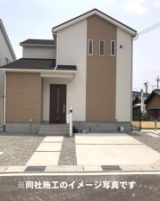 姫路市広畑区蒲田、新築一戸建ての外観画像です