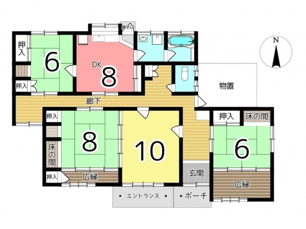 たつの市龍野町島田、中古一戸建ての間取り画像です