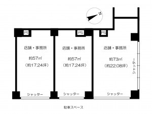 姫路市城東町、収益/事業用物件/店舗の間取り画像です