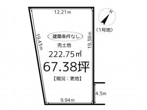 たつの市御津町釜屋、土地の間取り画像です