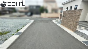 たつの市誉田町福田、新築一戸建ての前面道路を含む現地写真画像です