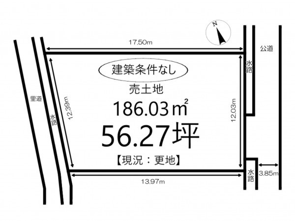 姫路市山吹、土地の間取り画像です