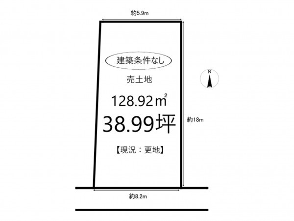 姫路市橋之町、土地の間取り画像です