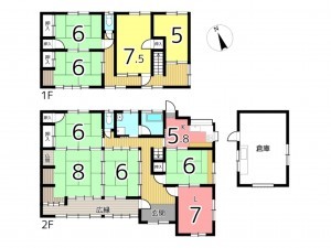 たつの市御津町苅屋、中古一戸建ての間取り画像です