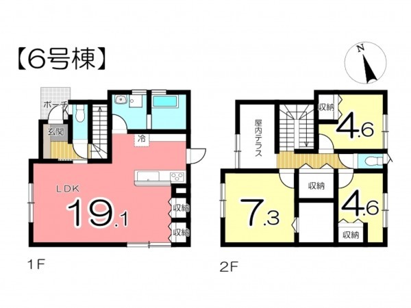 姫路市継、新築一戸建ての間取り画像です