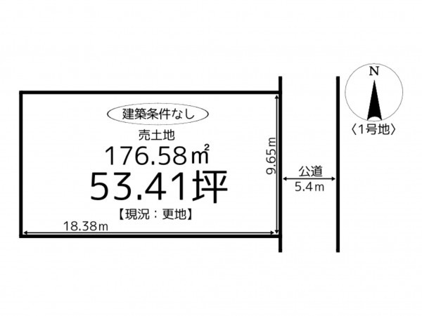 揖保郡太子町鵤、土地の間取り画像です