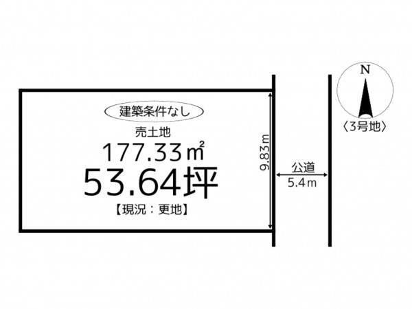 揖保郡太子町鵤、土地の間取り画像です