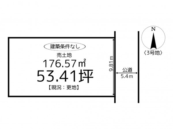 揖保郡太子町鵤、土地の間取り画像です