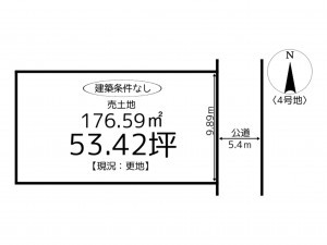 揖保郡太子町鵤、土地の間取り画像です