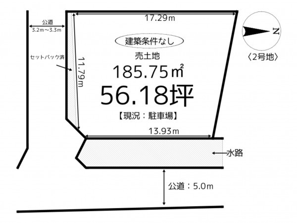 揖保郡太子町東南、土地の間取り画像です